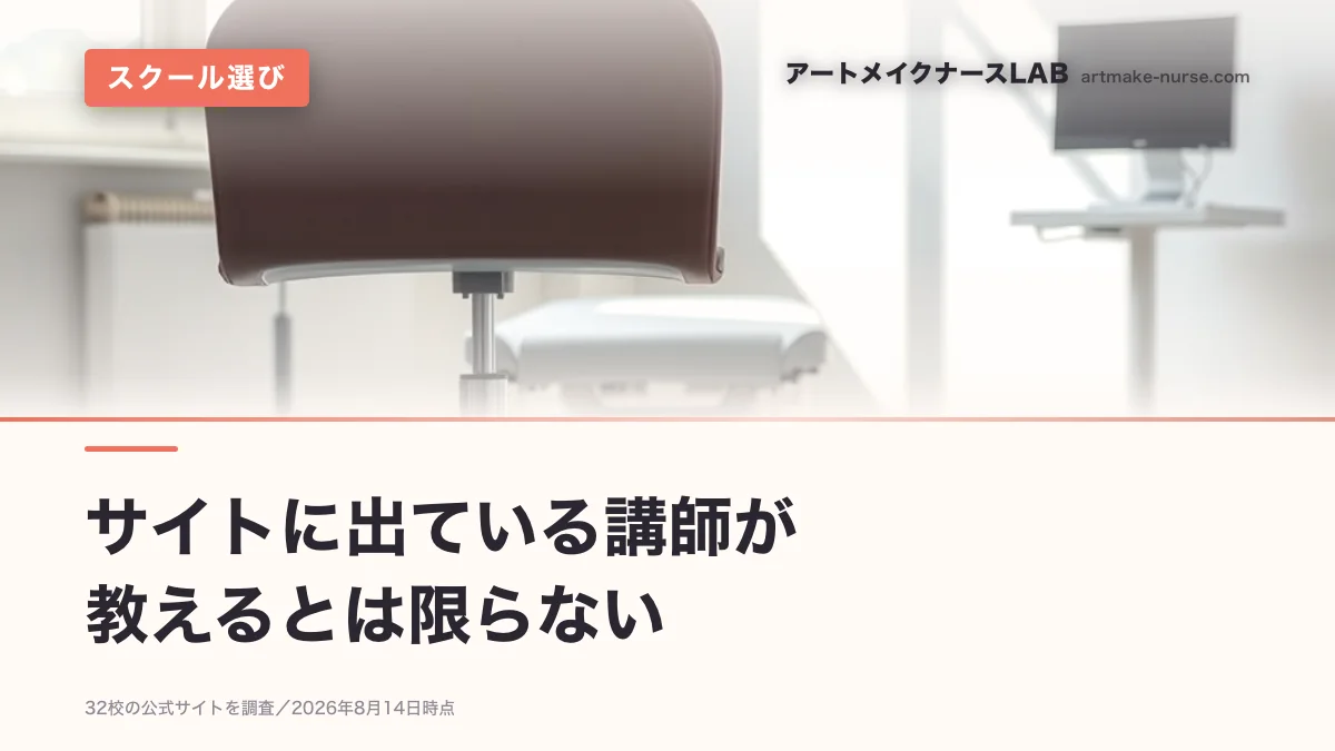 サイトに出ている講師が　教えるとは限らない