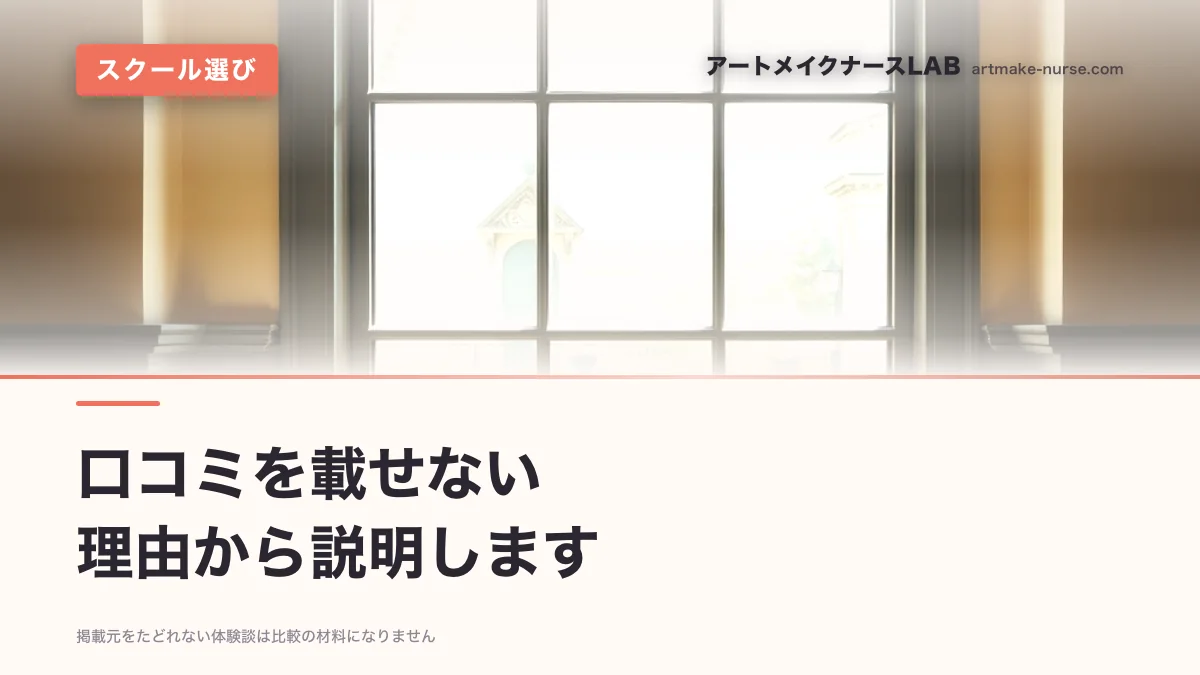 口コミを載せない　理由から説明します