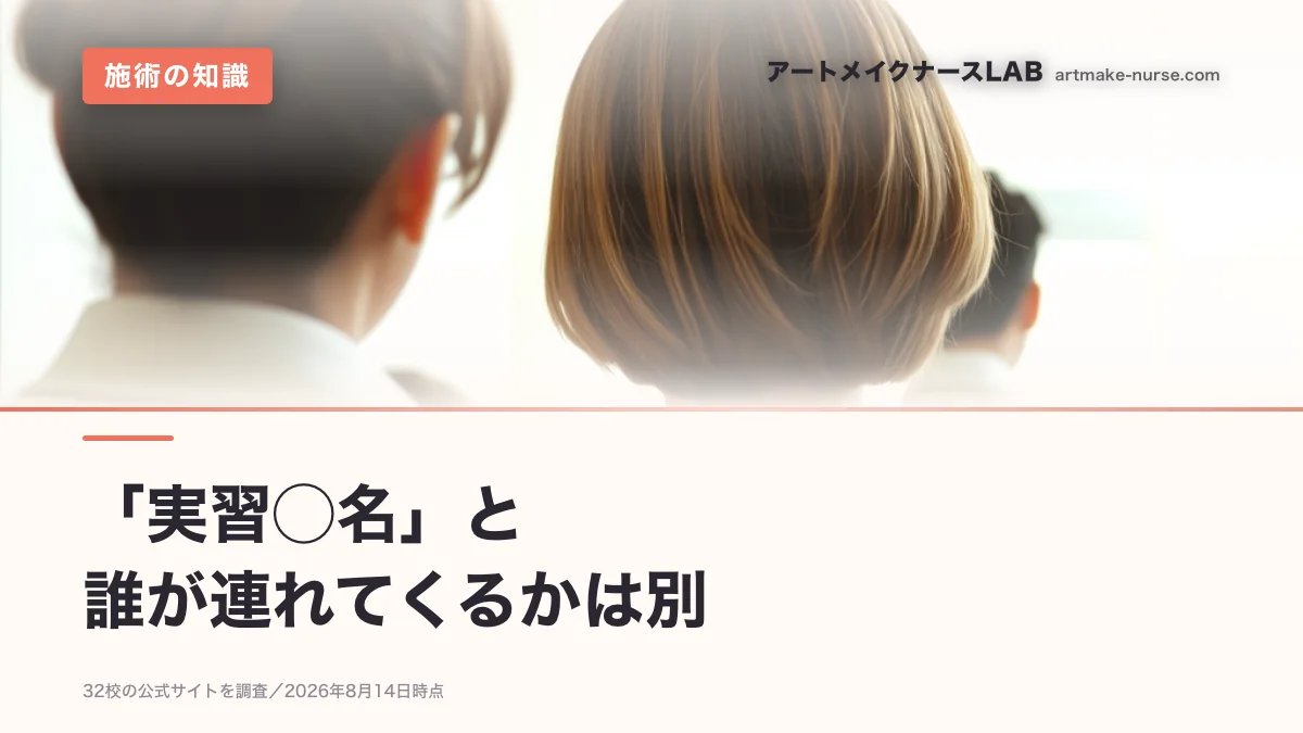 「実習◯名」と　誰が連れてくるかは別